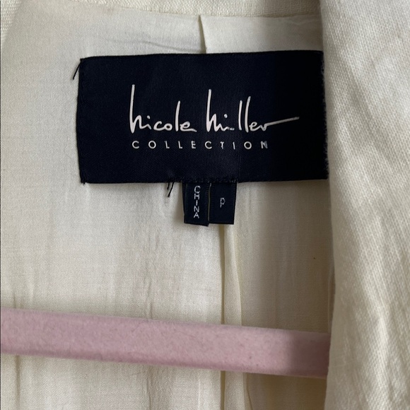 NICOLE MILLER Collection NWOT Oversized Linen Dip Dye Blazer Lined, Size S/M - Picture 6 of 11